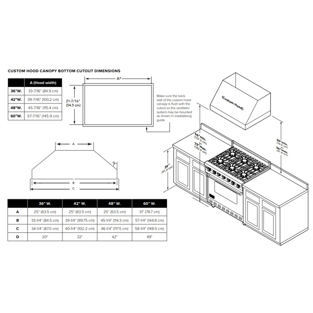 Viking-VBCV53638-Dimension View