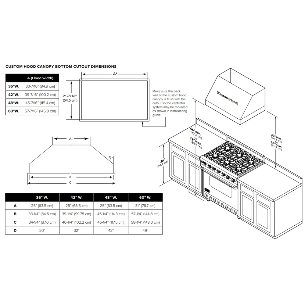 Viking-VBCV54238-Dimension View