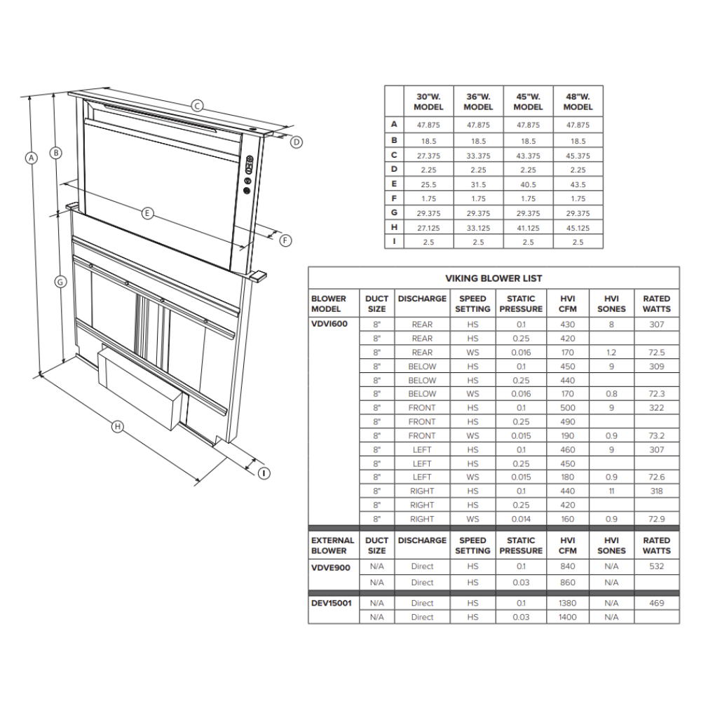 Viking-VDD5450SS-Dimension View