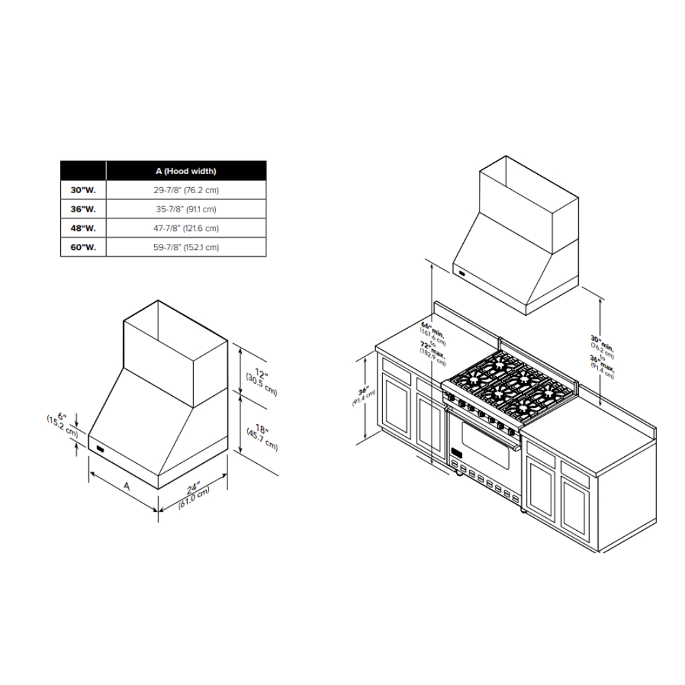 Viking-VWH548481SS-Dimension