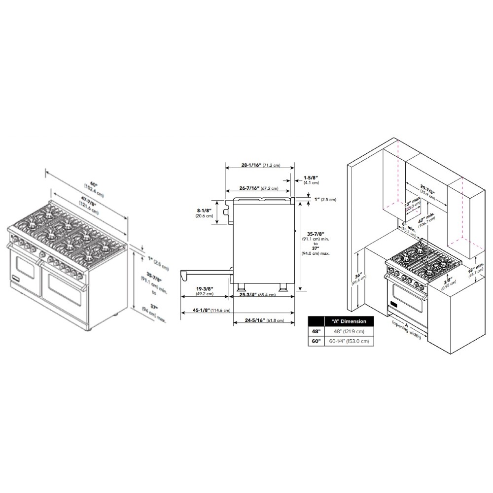 Viking-VDR5606GQSS-Dimension View