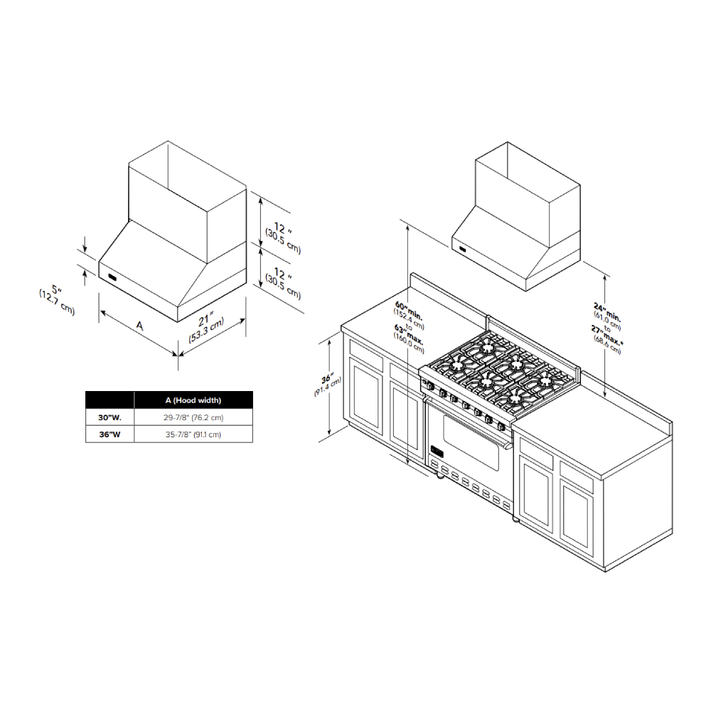 Viking-VWH536121SS-Dimension