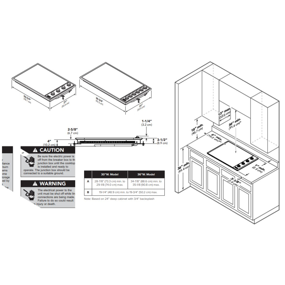 Viking-VECU53014BSB-Dimension View