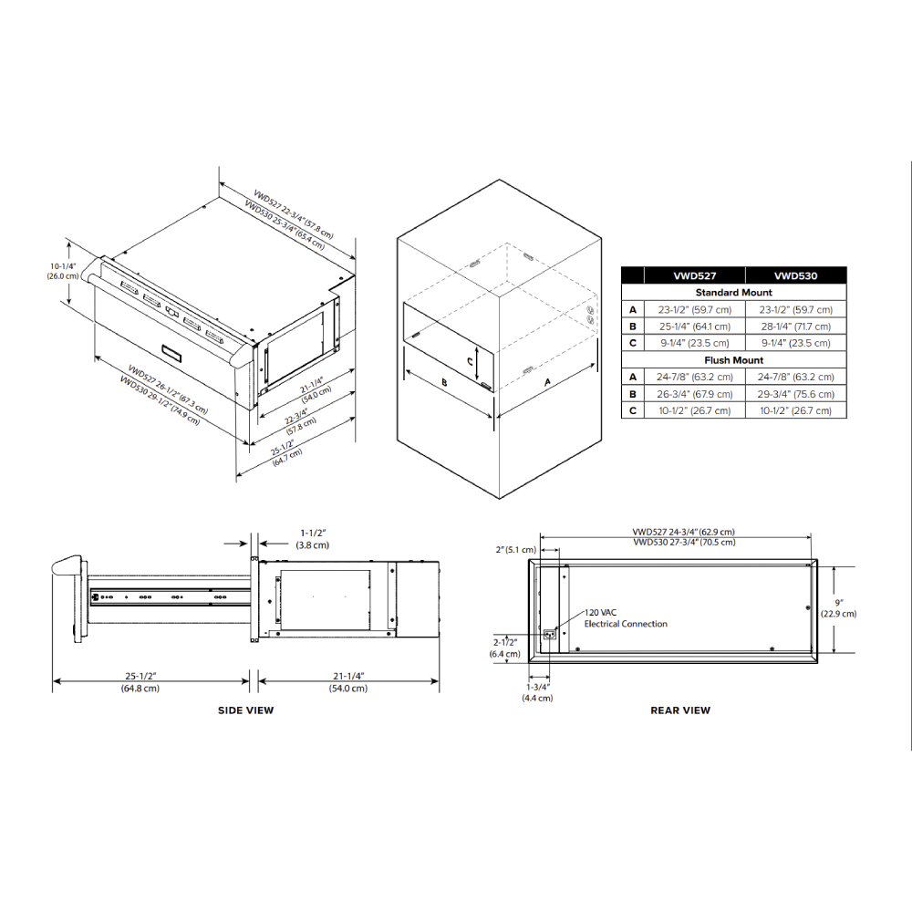 Viking-VWD530SS-Dimension