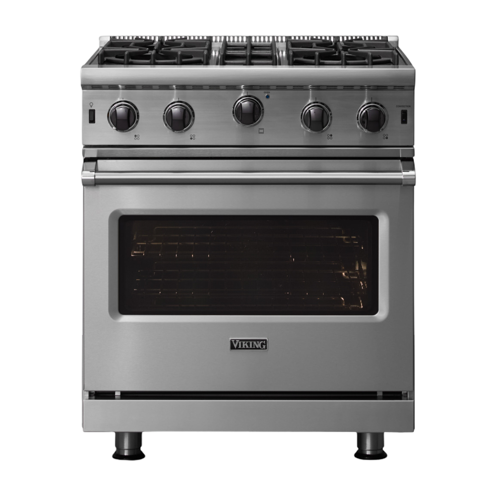 Viking-VGIC53024BSS-Front View With Interior Light