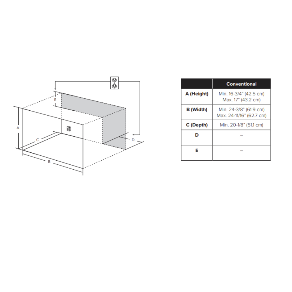 Viking VMOS501SS Dimension