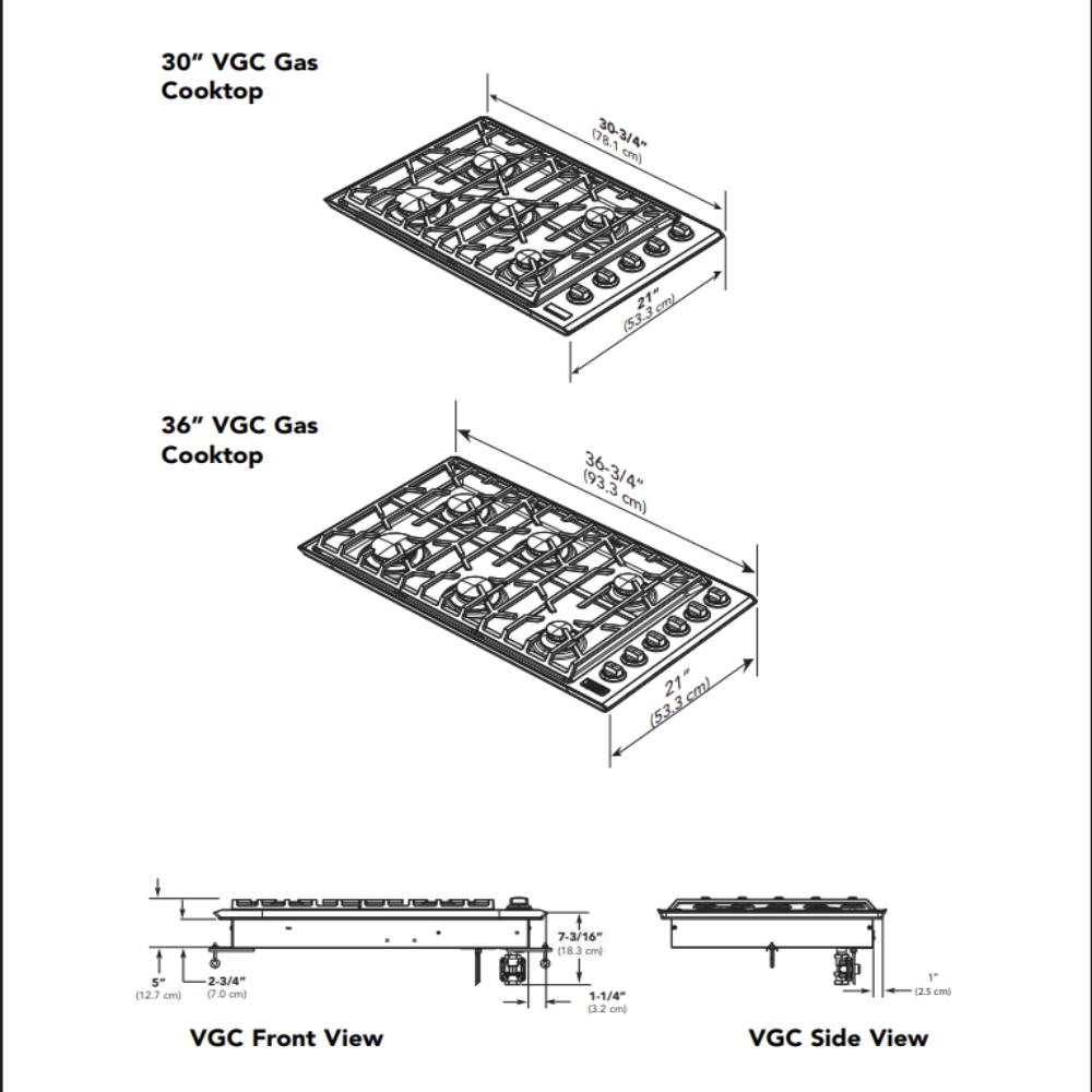 Viking-VGSU53015BSS-Dimension