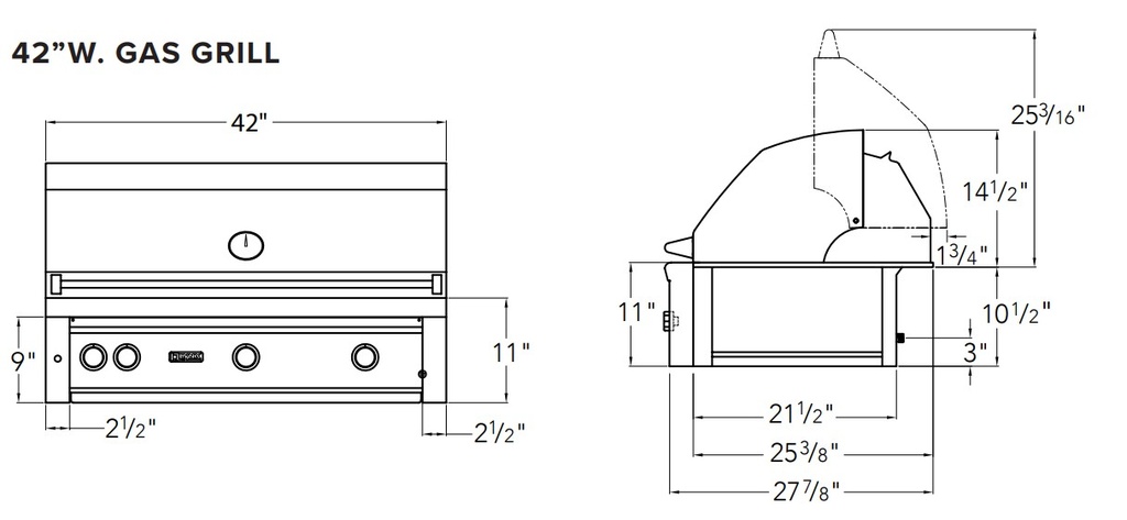 Viking-VQGI5421NSS-Dimension View
