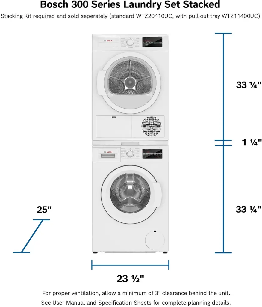 Bosch-WTG86403UC-Stacked-Dimensions