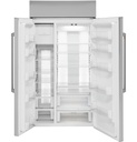Cafe CSB48WP2NS1 48 inch Smart Built-In Side-by-Side Refrigerator with 29.5 Cu. Ft. Capacity, Showcase LED Lighting and Spillproof Shelves in Stainless Steel