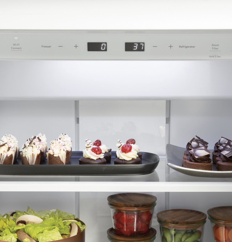 Cafe CSB48WP2NS1 48 inch Smart Built-In Side-by-Side Refrigerator with 29.5 Cu. Ft. Capacity, Showcase LED Lighting and Spillproof Shelves in Stainless Steel