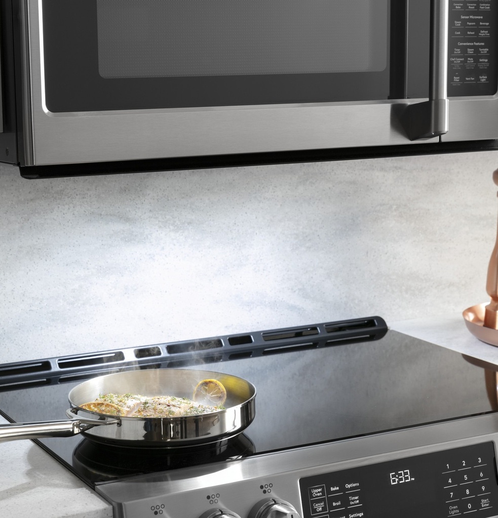 Cafe CVM521P2MS1 30 inch Over-The-Range Microwave with 2.1 Cu. Ft. Capacity, 400 CFM and Sensor Cook in Stainless Steel