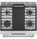 Cafe CGS700P 30 inch Smart Slide-In Gas Range with 6 Burners, 5.6 cu. ft. Capacity, No-Preheat Air Fry and True European Convection