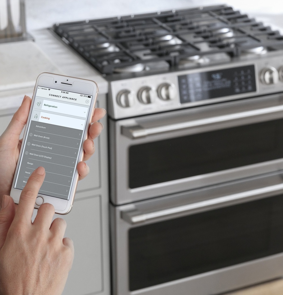 Cafe CGS700P 30 inch Smart Slide-In Gas Range with 6 Burners, 5.6 cu. ft. Capacity, No-Preheat Air Fry and True European Convection