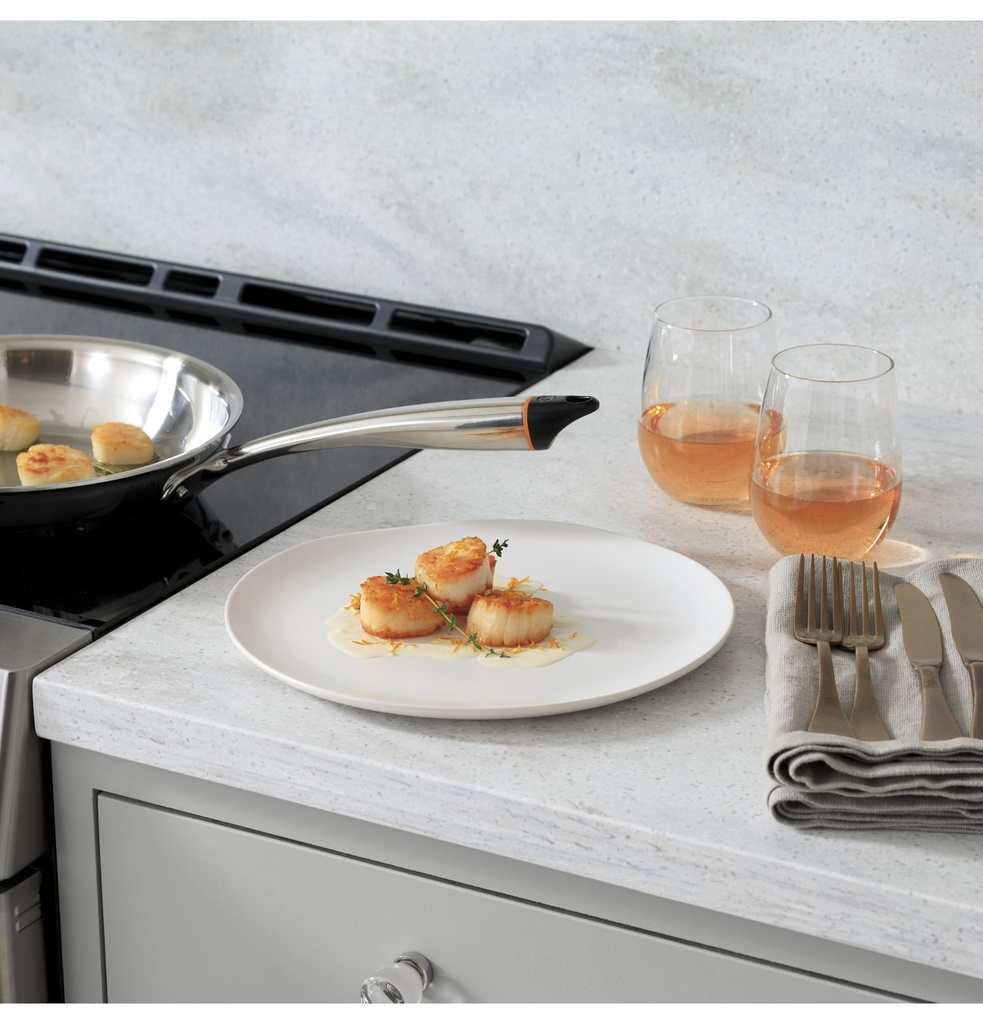 Cafe CHS900P 30 inch Smart Slide-In Convection Induction Range with 5 Elements, 5.7 cu. ft. Capacity, Warming Drawer and No-Preheat Air Fry