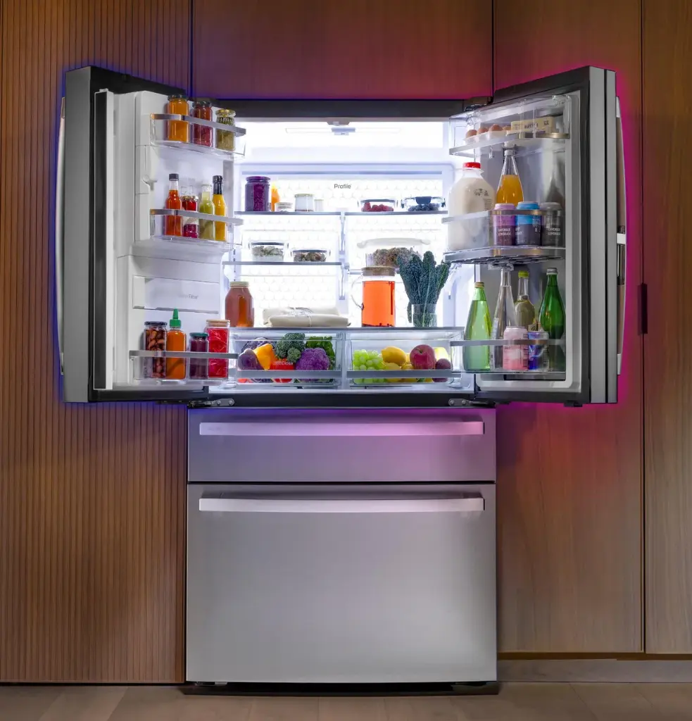GE Profile PVD28HYYFS lifestyle doors opened