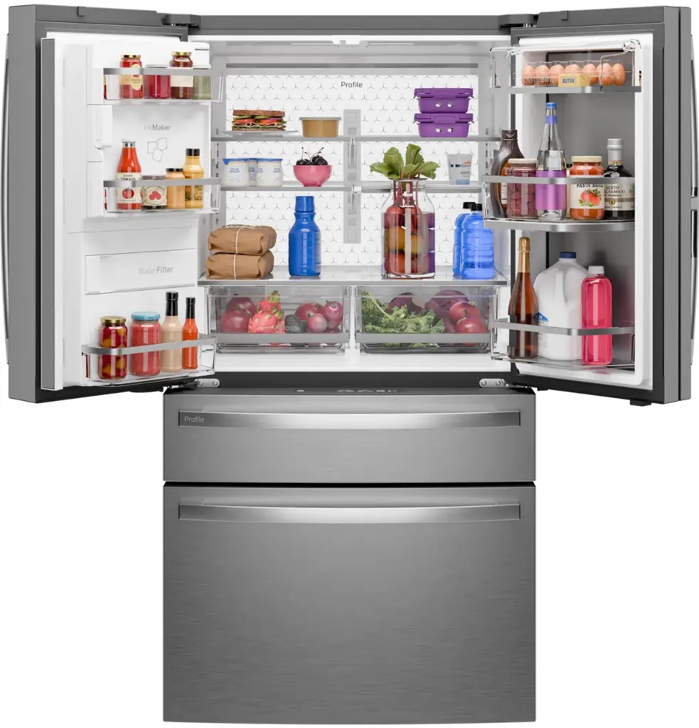 GE Profile PVD28HYYFS doors opened