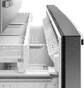 GE Profile PVD28HYYFS freezer opened