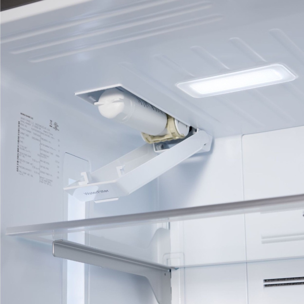 Viking-RVFFR336SS-Shown With Side Water Filter View