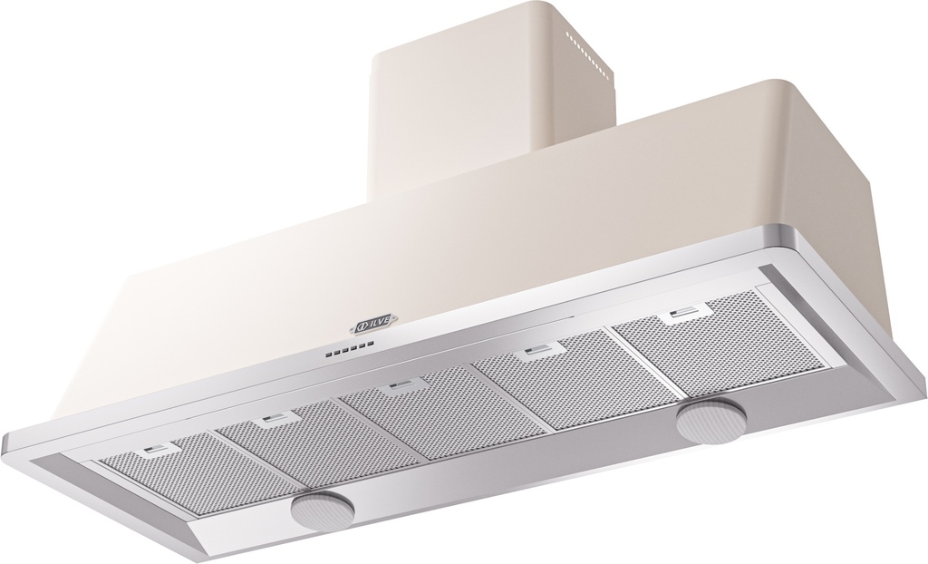 ILVE UAM150AW Majestic 60" Range Hood, bottom angled view