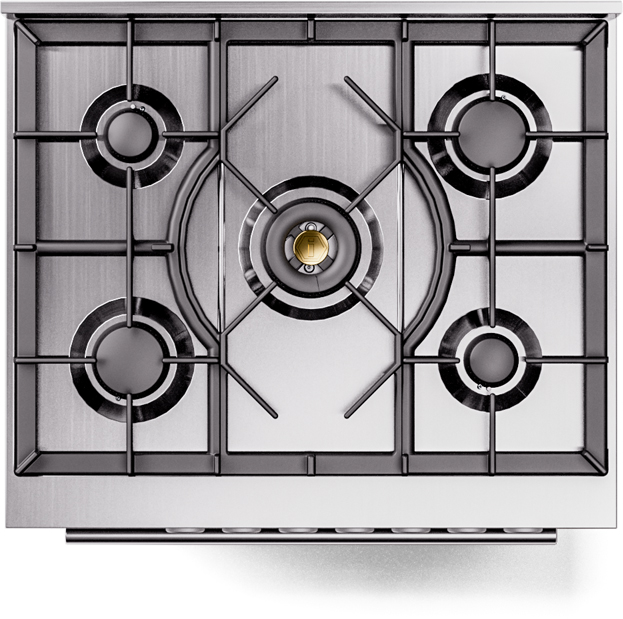 ILVE UP30WMPBG Professional Plus II 30" Dual Fuel Range, top view