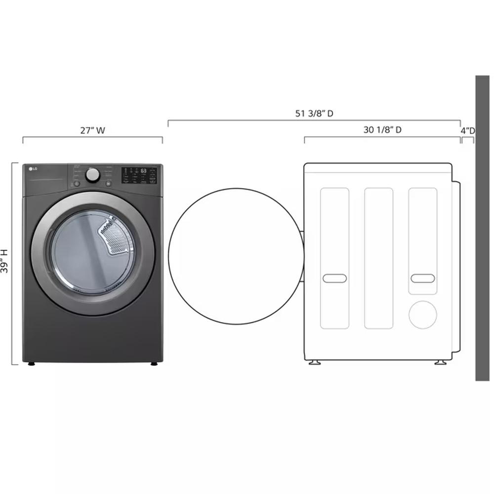 LG-DLE3470M-dimension view