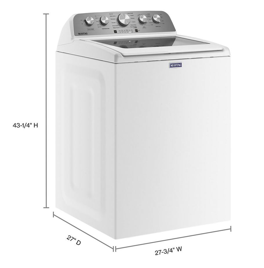 Maytag-MVW5435PW-dimension view