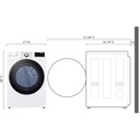 LG DLEX4000 27" Front Load Electric Steam Vented Dryer with 7.4 cu. ft. Capacity, Smart Wi-Fi Enabled, 12 Dryer Programs, Adjustable Legs, ThinQ Care™, SmartDiagnosis™