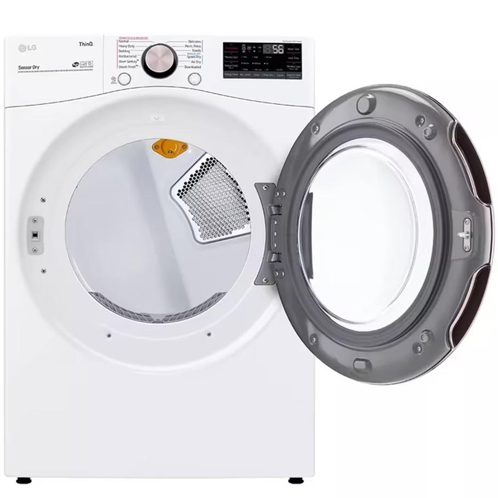 LG DLEX4000 27" Front Load Electric Steam Vented Dryer with 7.4 cu. ft. Capacity, Smart Wi-Fi Enabled, 12 Dryer Programs, Adjustable Legs, ThinQ Care™, SmartDiagnosis™