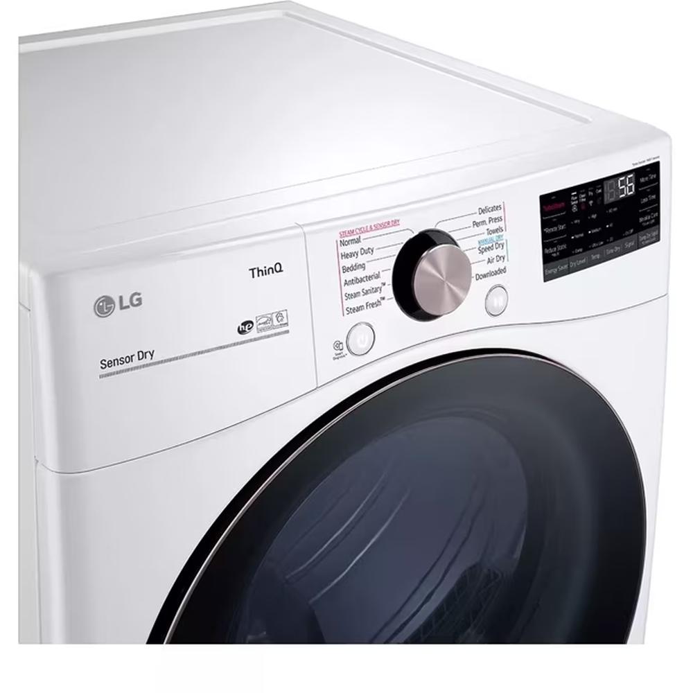 LG DLEX4000 27" Front Load Electric Steam Vented Dryer with 7.4 cu. ft. Capacity, Smart Wi-Fi Enabled, 12 Dryer Programs, Adjustable Legs, ThinQ Care™, SmartDiagnosis™