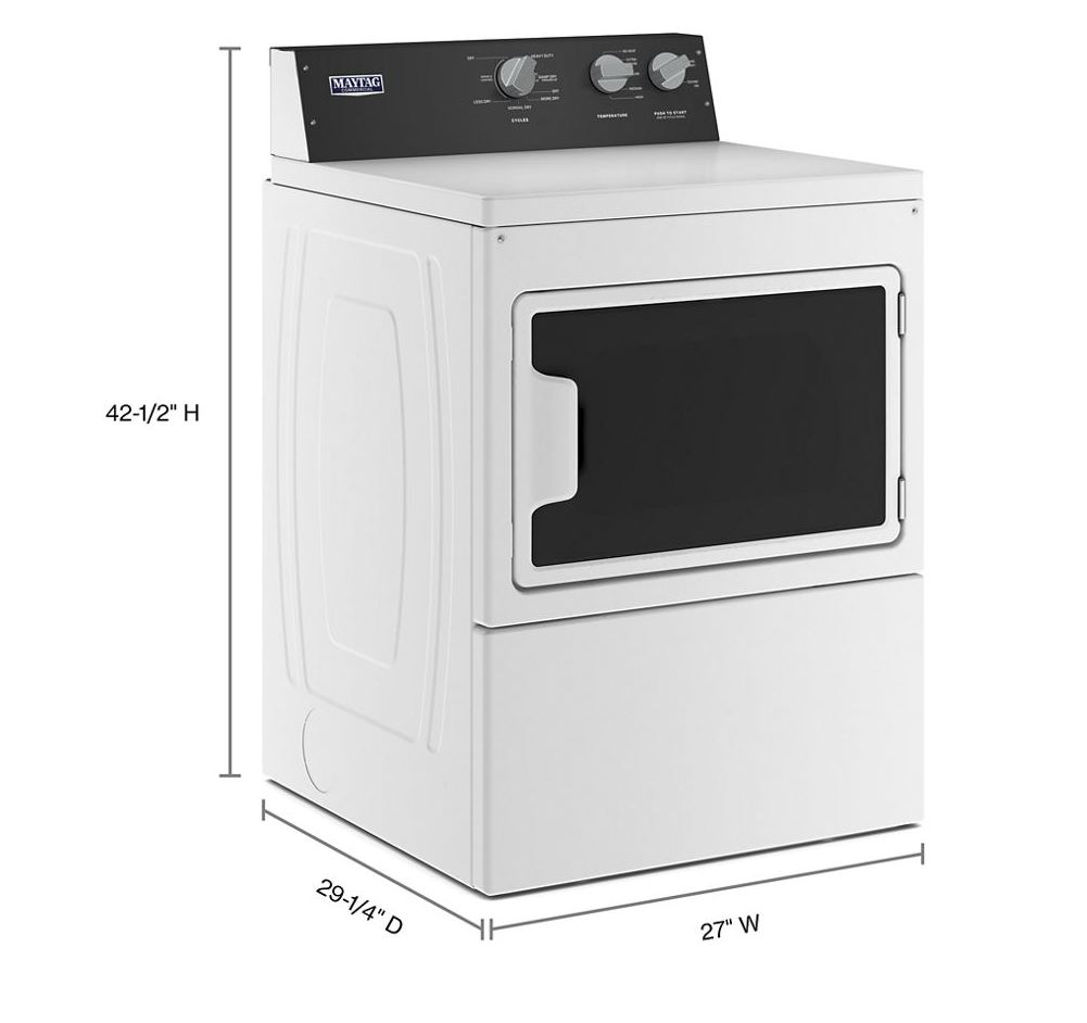 Maytag-MGDP586KW-dimension View