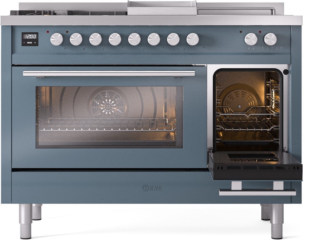 ILVE_UP48FSWMPBG_Professional_Plus_II_side_oven_door_opened
