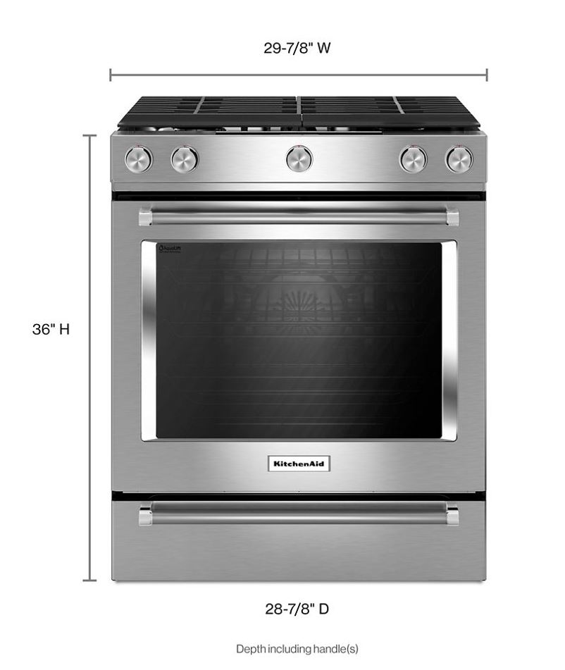 KitchenAid-KSGG700ESS-Dimension View
