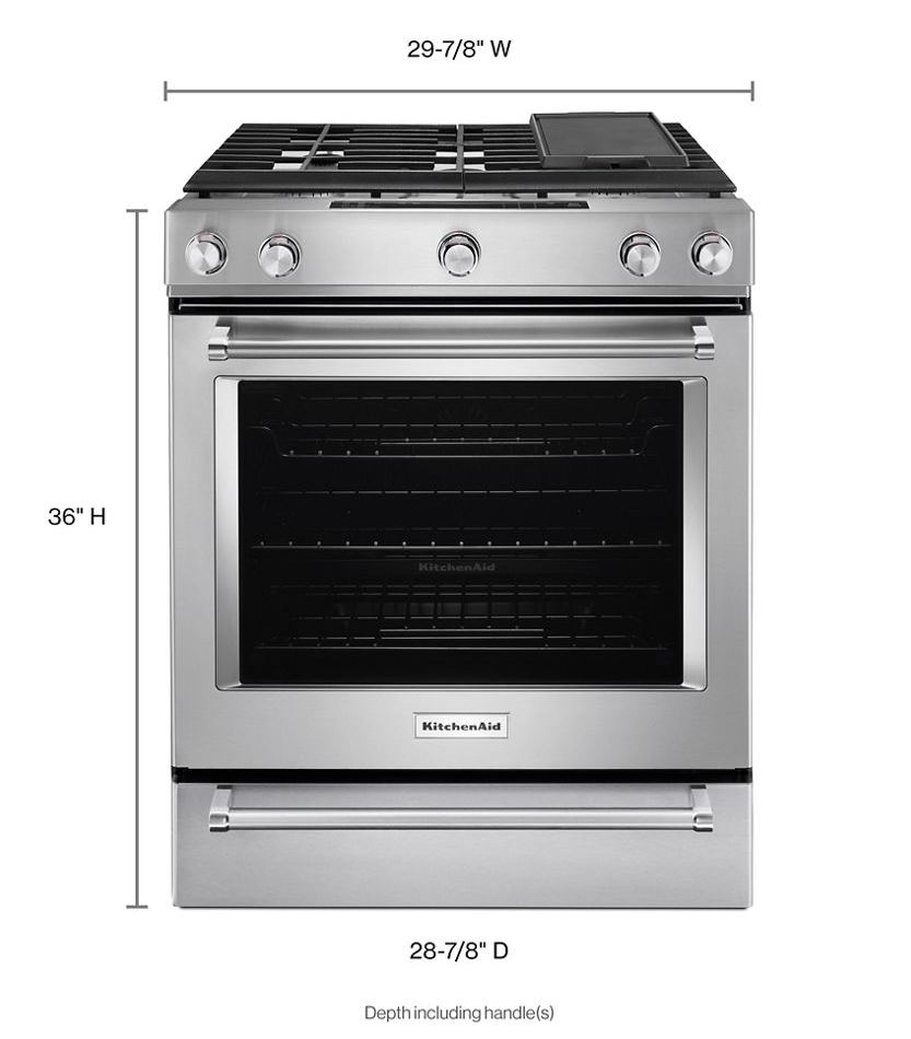 KitchenAid-KSGB900ESS-Dimension View