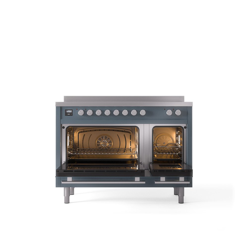 ILVE_UPI486WMPBG_Professional_Plus_II_30"_Dual_Fuel_Range_oven_door_opened