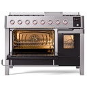 ILVE UPM12FDS3SS Panoramagic 48" Dual Fuel Range, main oven door opened