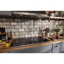 KitchenAid-KCES956KSS-black glass cooktop with stainless steel design