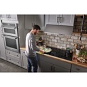 KitchenAid-KCES956KSS-modern kitchen workspace with electric cooktop