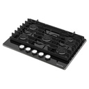 KitchenAid-KCGG530PBL-gas cooktop with front controls
