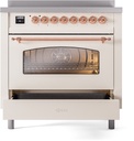 ILVE UPI366NMPAWG Nostalgie II 36" Induction Range, drawer opened