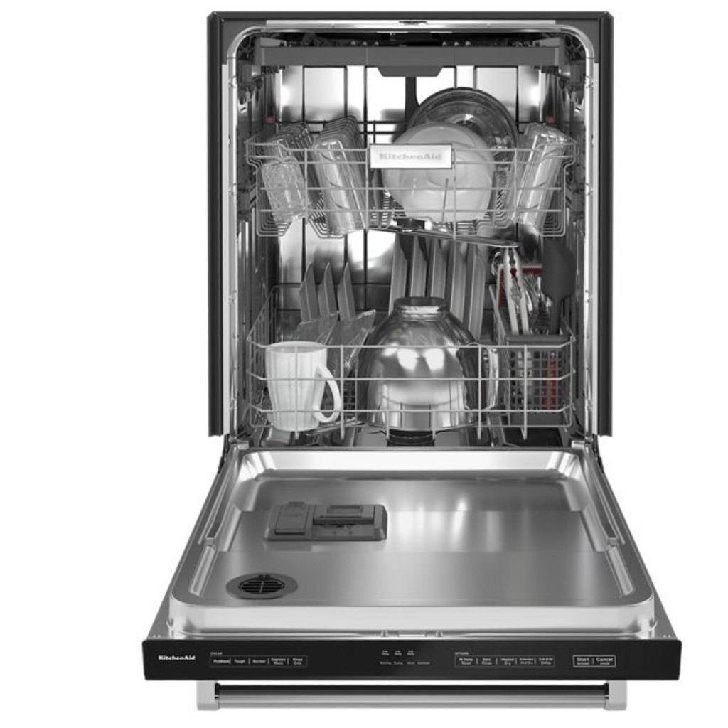 KitchenAid-KDTE204KBL-Open door with utensils