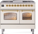 ILVE UPD40FNMPAWG Nostalgie II 40" Dual Fuel Range, front view