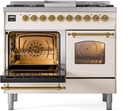 ILVE UPD40FNMPAWG Nostalgie II 40" Dual Fuel Range, main oven door opened