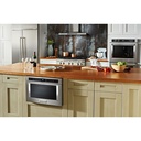 KitchenAid-KMBD104GSS-modern kitchen workspace microwave
