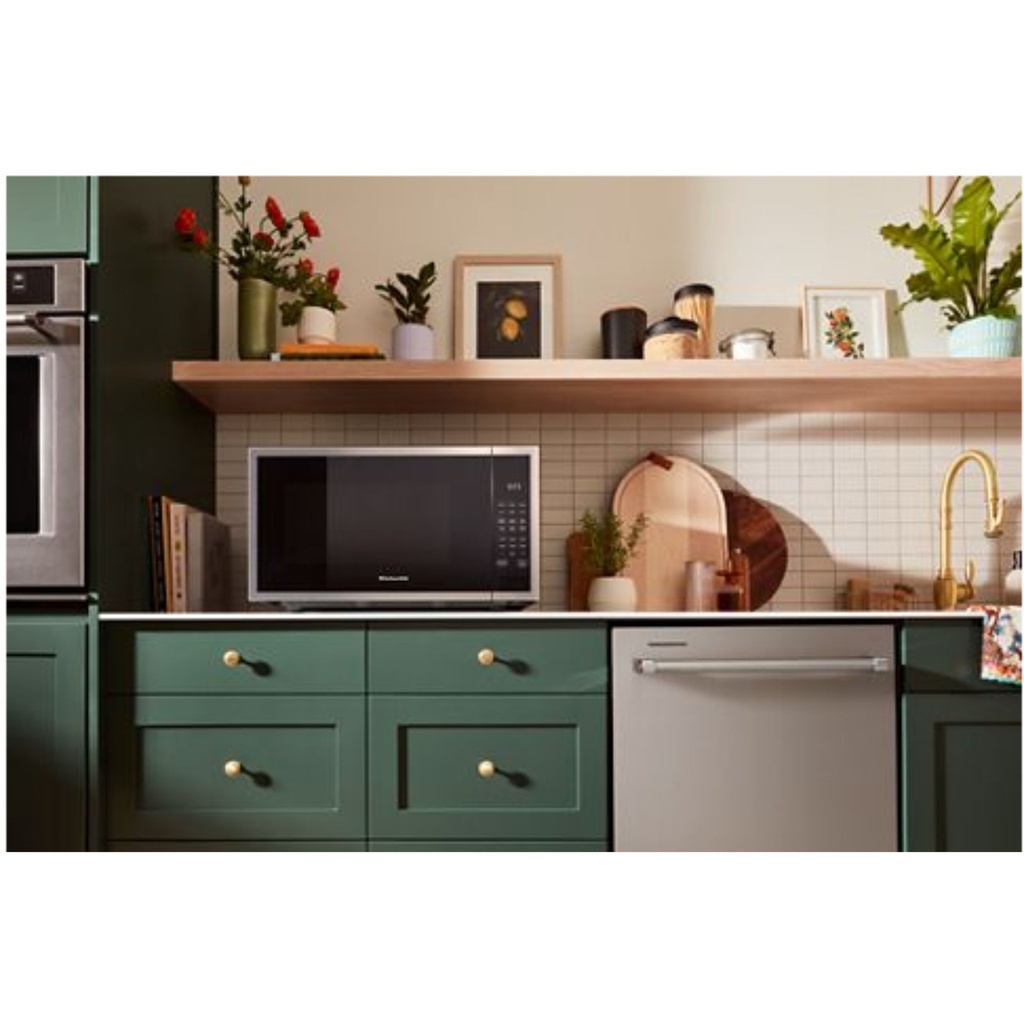 KitchenAid-KMCS122PPS-kitchen view with microwave