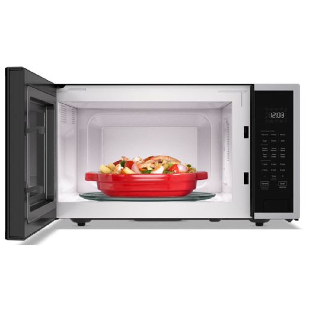 KitchenAid-KMCS324PPS-open view with food items