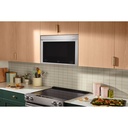 KitchenAid-KMMF730PPS-modern kitchen workspace with microwave