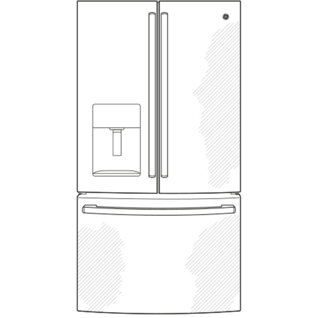 GE-GFE26JGMBB-Diagram of Refrigerator