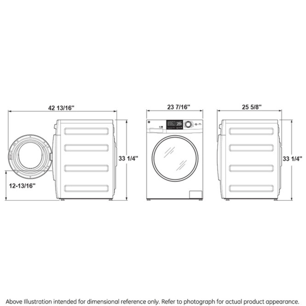 GE-GFQ14ESSNWW-Dimensional diagram