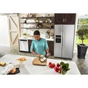 KitchenAid-KRSF705HPS-Modern Kitchen Workspace with refrigerator